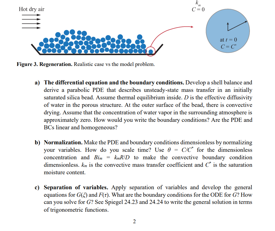 Figure 3. Regeneration. Realistic case vs the model problem.\ a) The