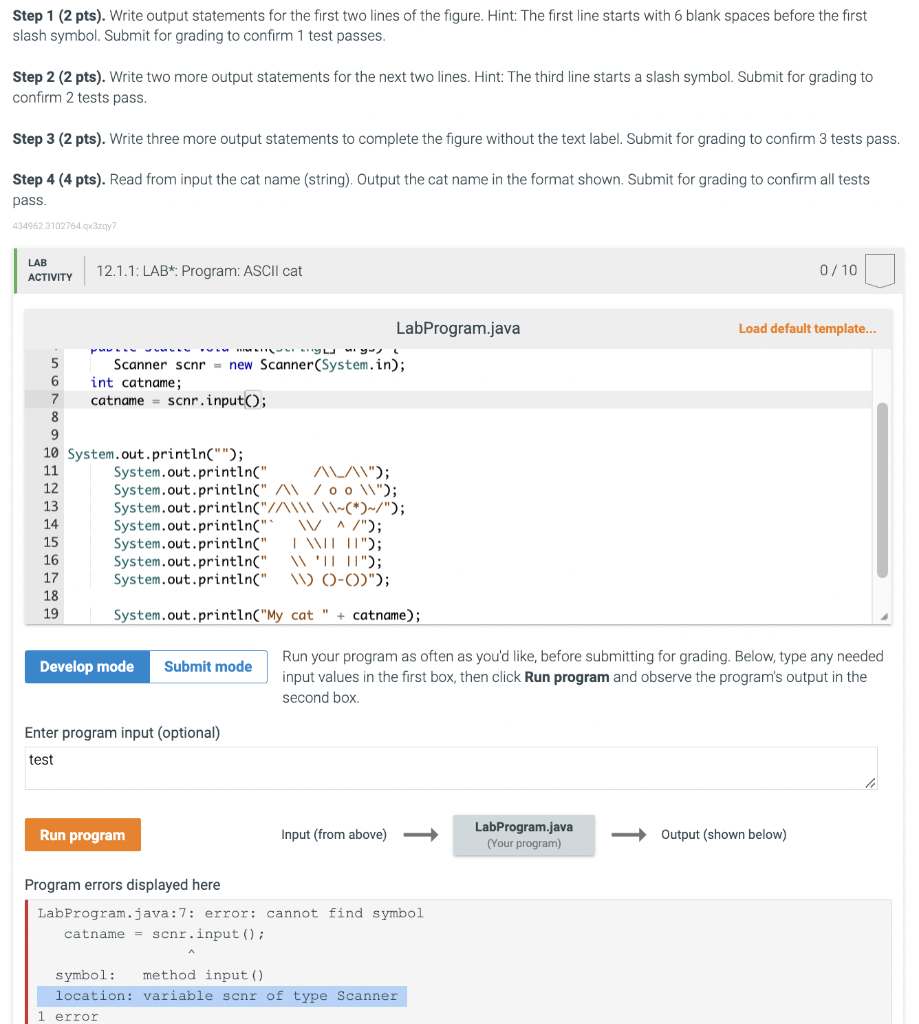  Everything is correct except I cant get the scanner to work