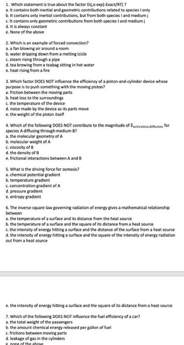 please solve and explain. 1. Which statement is true about the factor