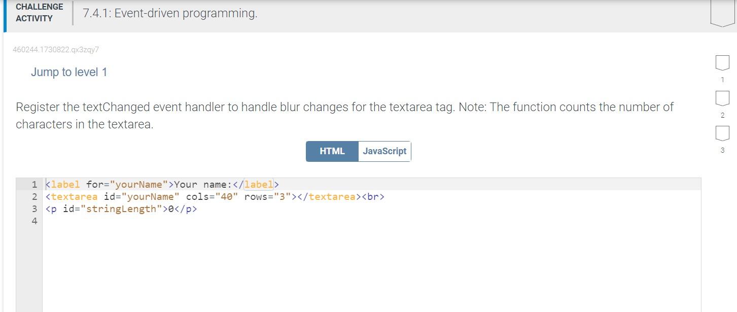  Register the textChanged event handler to handle blur changes for the