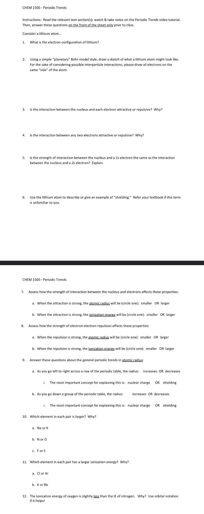  Instructions: Read the relevant text section(s); watch & take notes on