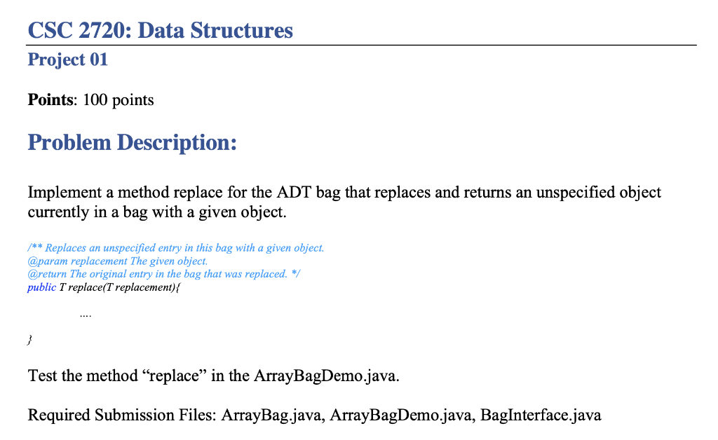 PLEASE HELP! ArrayBagDemo.java 1 import java.util.Arrays; 2 3 public class ArrayBagDemo 4