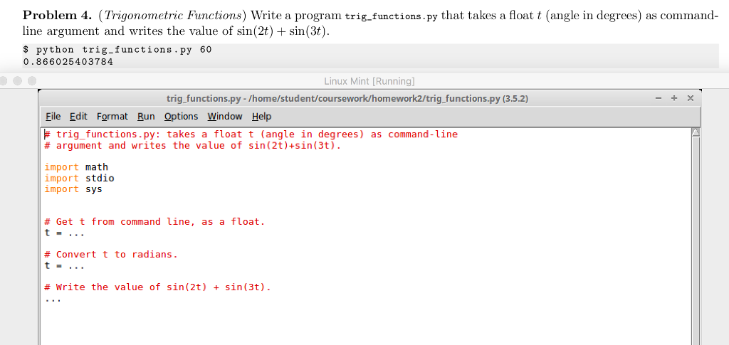Can someone please help with problem 4? I have to write