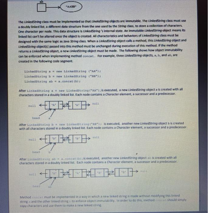 characters and a set of operations on the characters. In this project,