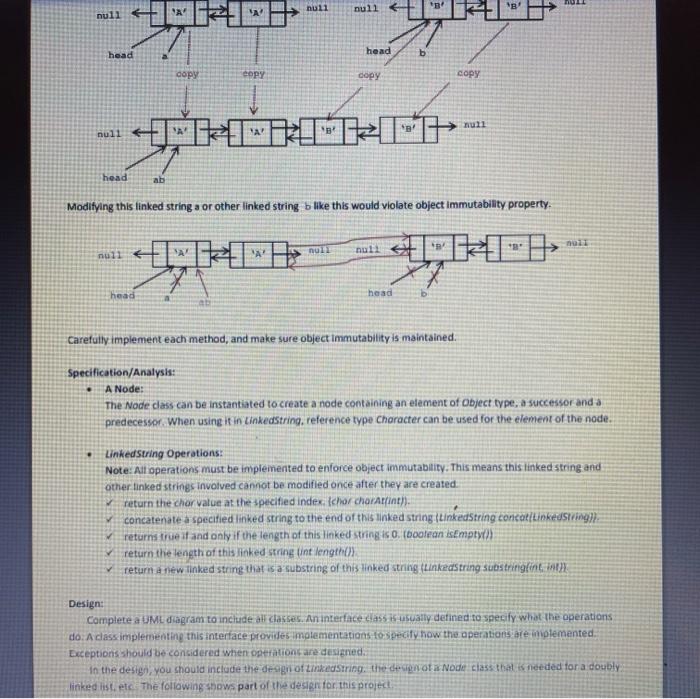 you will create a reference based implementation on some String operations such