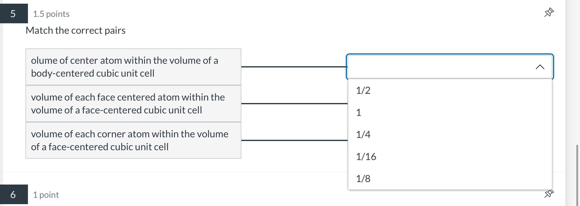  1.5 points Matrh the rorrest naira
