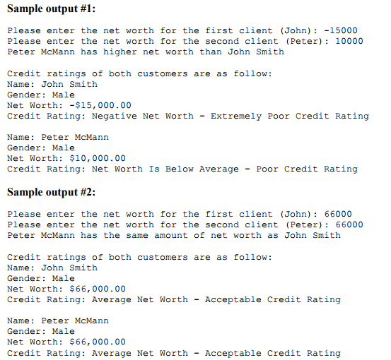 Also // allow to evaluate each customer's credit rating. // import java.text.DecimalFormat;