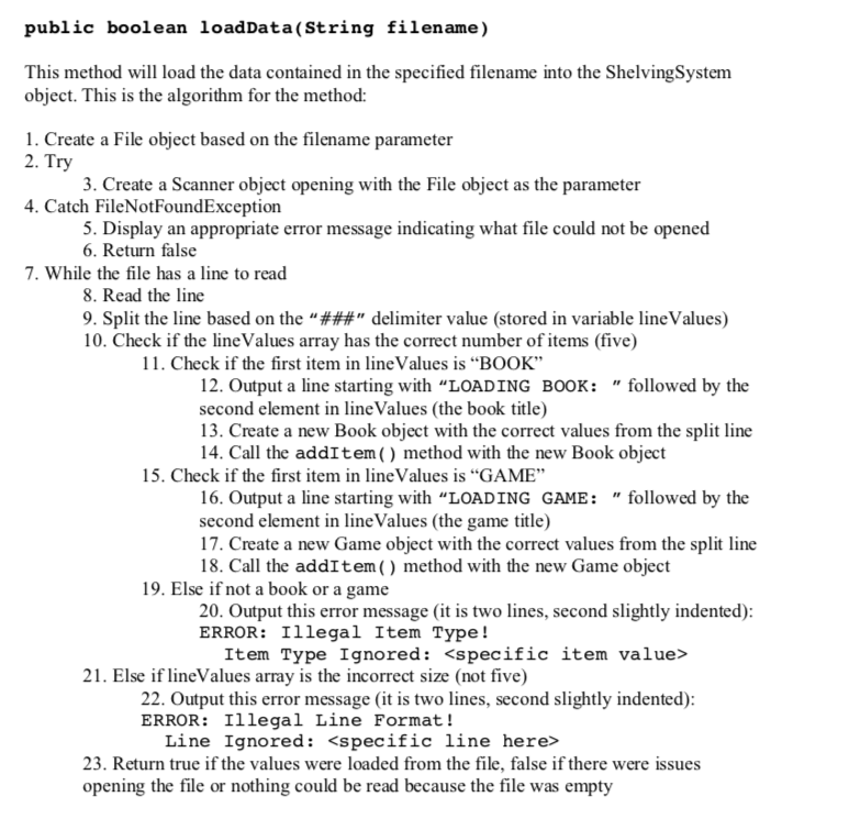 at first, as the Shelfltem abstract class has been modified and now