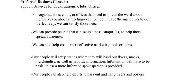 this managenent assignment don't do that maths onefirst page is businees idea