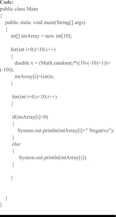 the problem using recursion. Specifically, create an array of 10 random integers