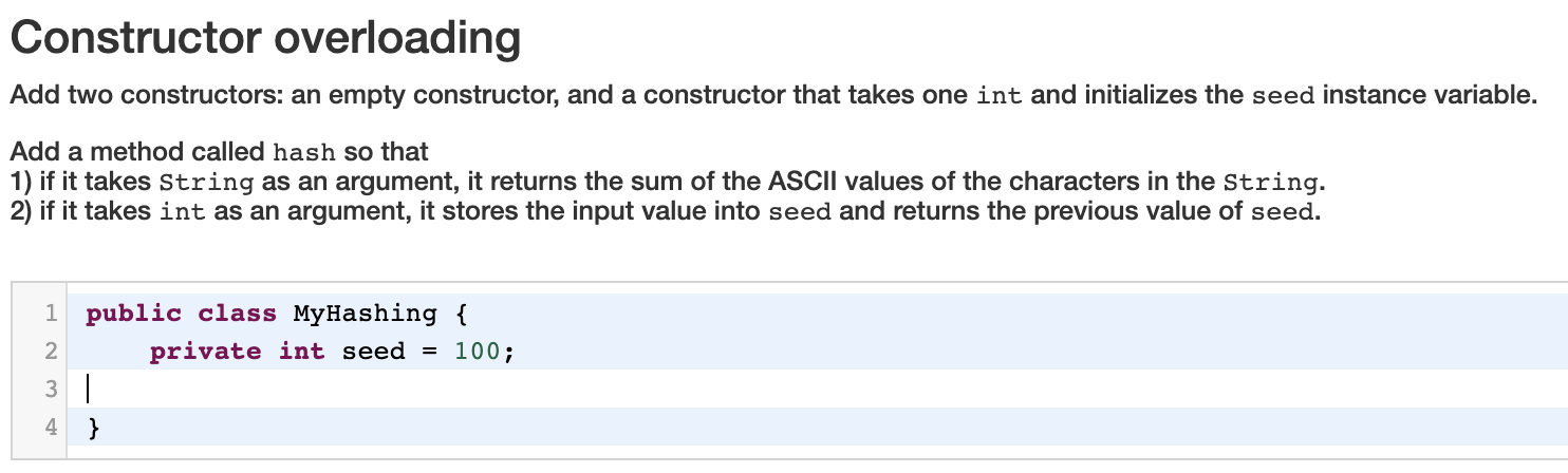 Use Java 8 Constructor overloading Add two constructors: an empty constructor, and