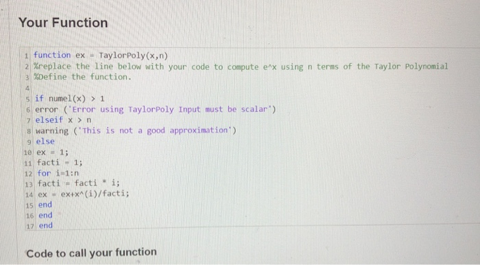 of degree n for ex, for any given x, is r" n!