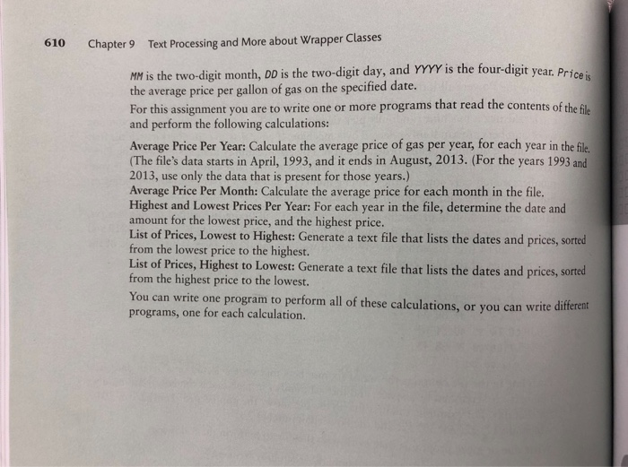character 9 PC#18 page 609and610 Need help for the coding in Java.Thanks