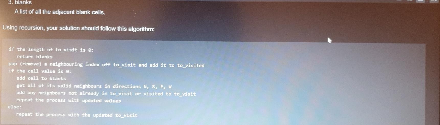 Once each of these works, minesweeper will be fully playable! Unless you