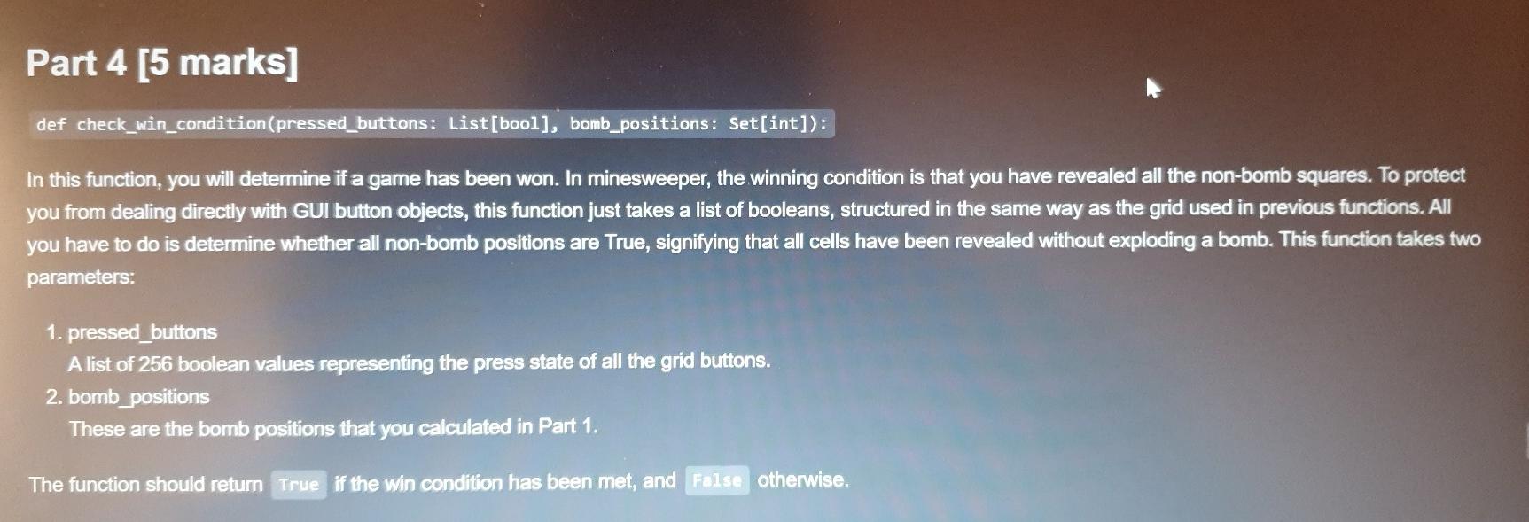 attempt the bonus problem, you will never need to write or modify
