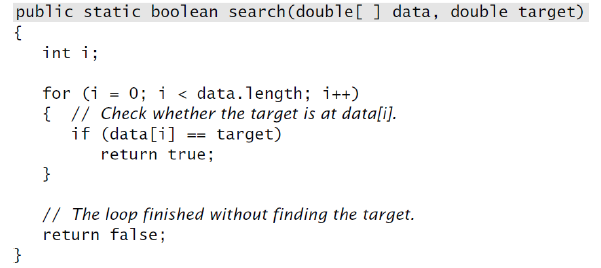 The algorithm below is for a linear search. Do the following tasks