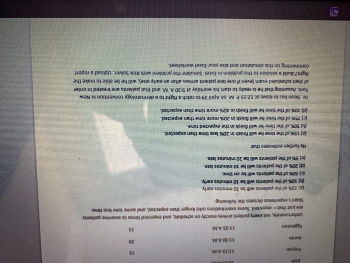 schedule appointments so that patients do not have to wait beyond their