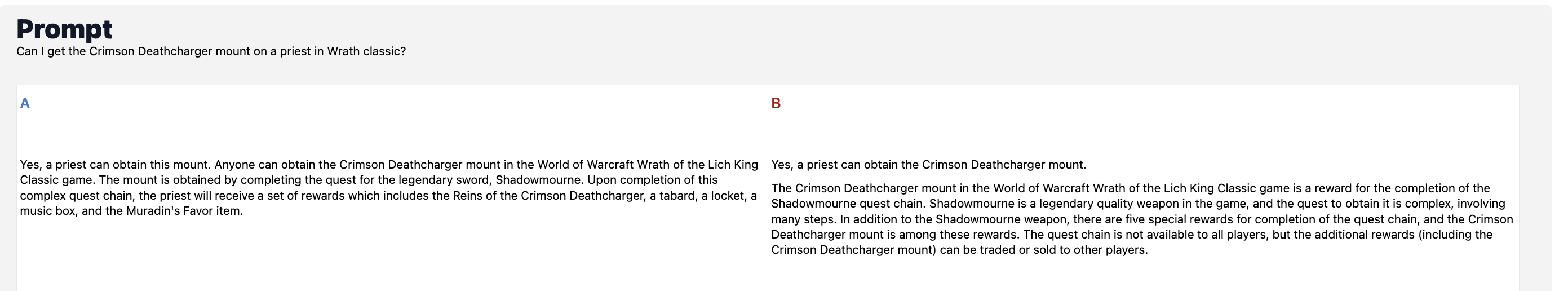 [FREE] Prompt Can I get the Crimson Deathcharger mount on a priest ...