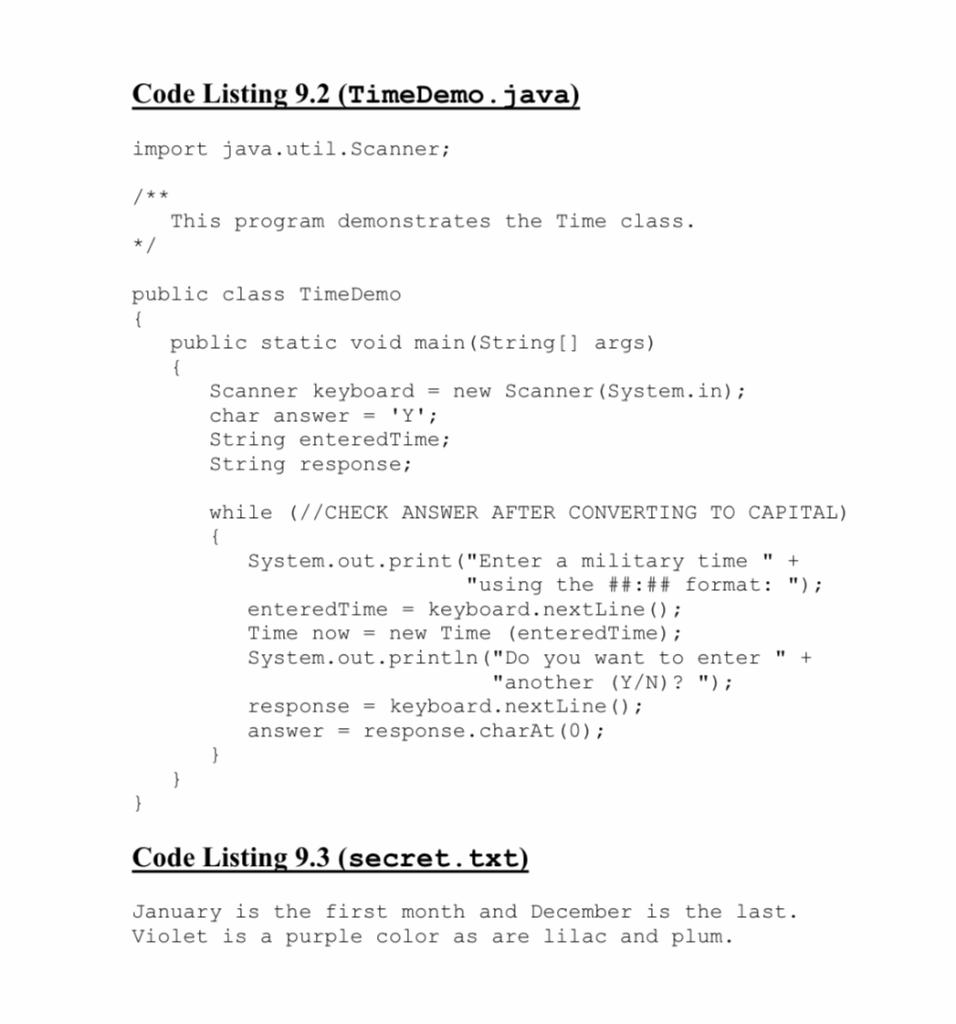 hour with AM or PM) for each entry if it is a