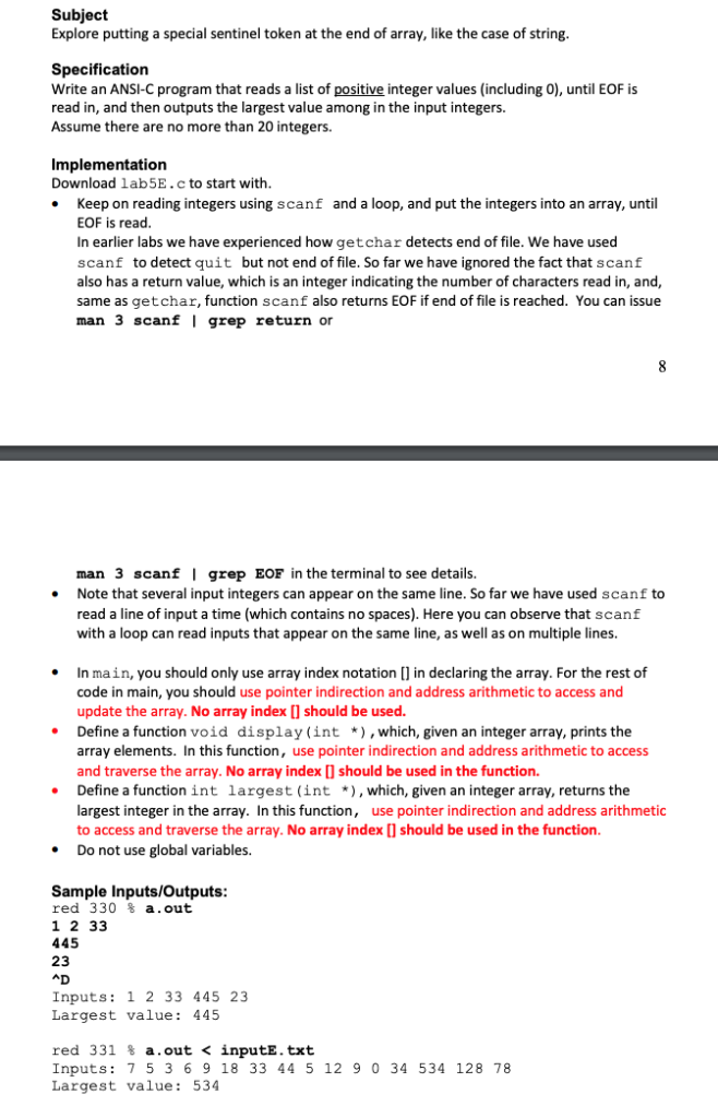  Starter Code: /* Passing an array to a function. */ #include