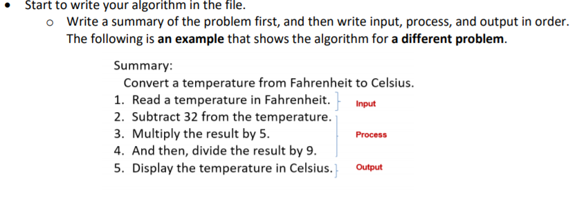 use JAVA to slove it Start to write your algorithm in