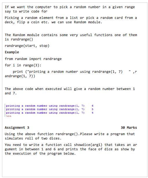 In python.. If we want the computer to pick a random number