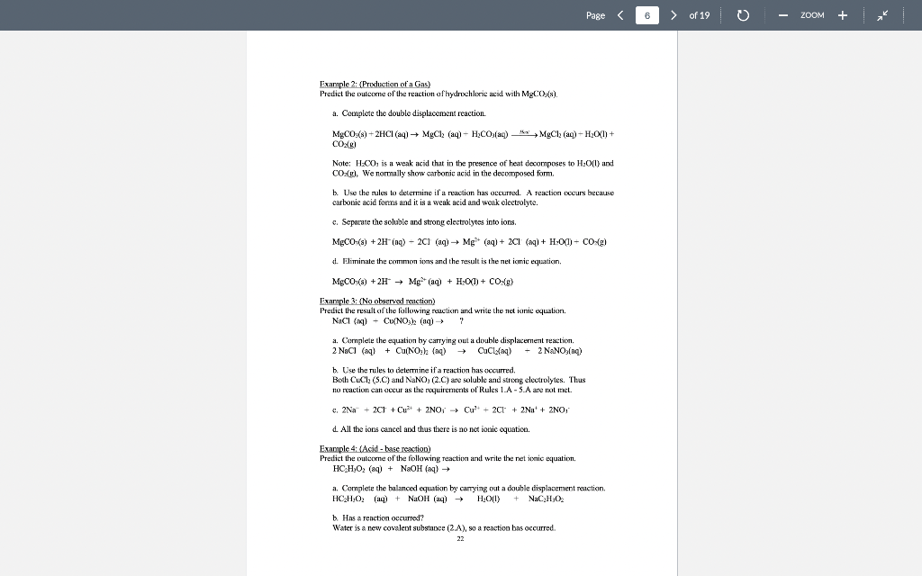 your Jah report you show all phases including lug). II. Chemical Principles