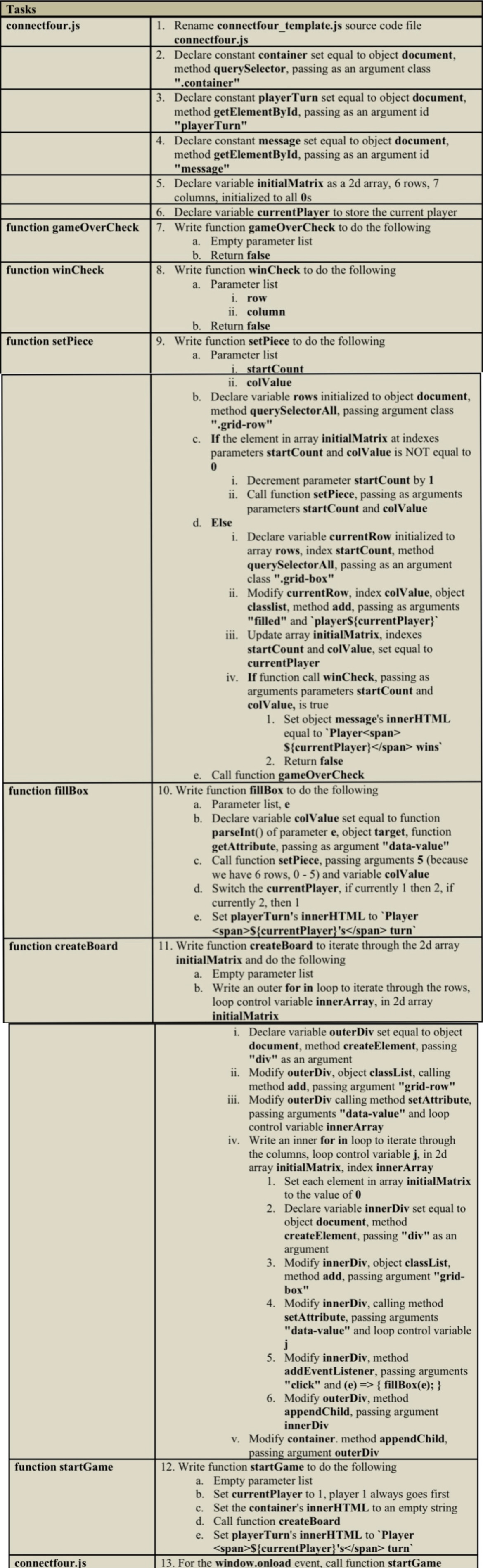  Please edit the javascript file provided in the text below according