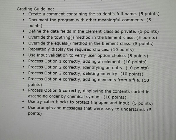 much COSC-2436, Hash Map Project Define a class named Element with the