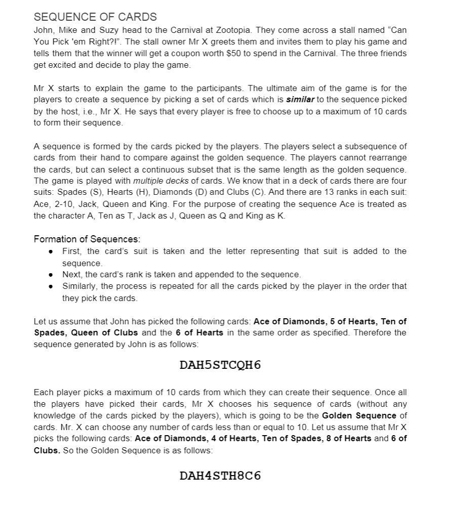sequences of equal length. Function Specifications: Name: calcLikenessscore() Parameters (Please Follow the