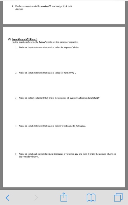 I Assignment-1 (1) Identifier (10 Points) Identify valid C# variable names from