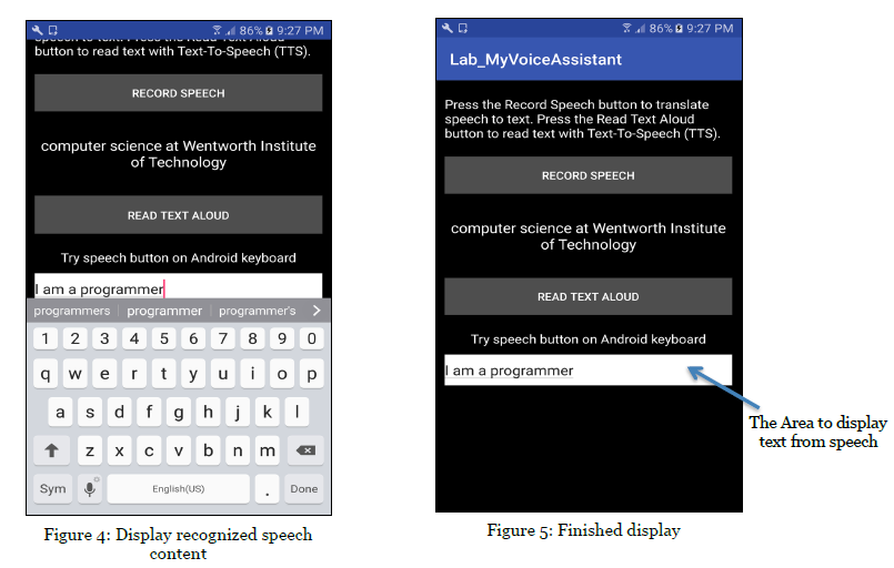 all as it does not say out the recorded text from the