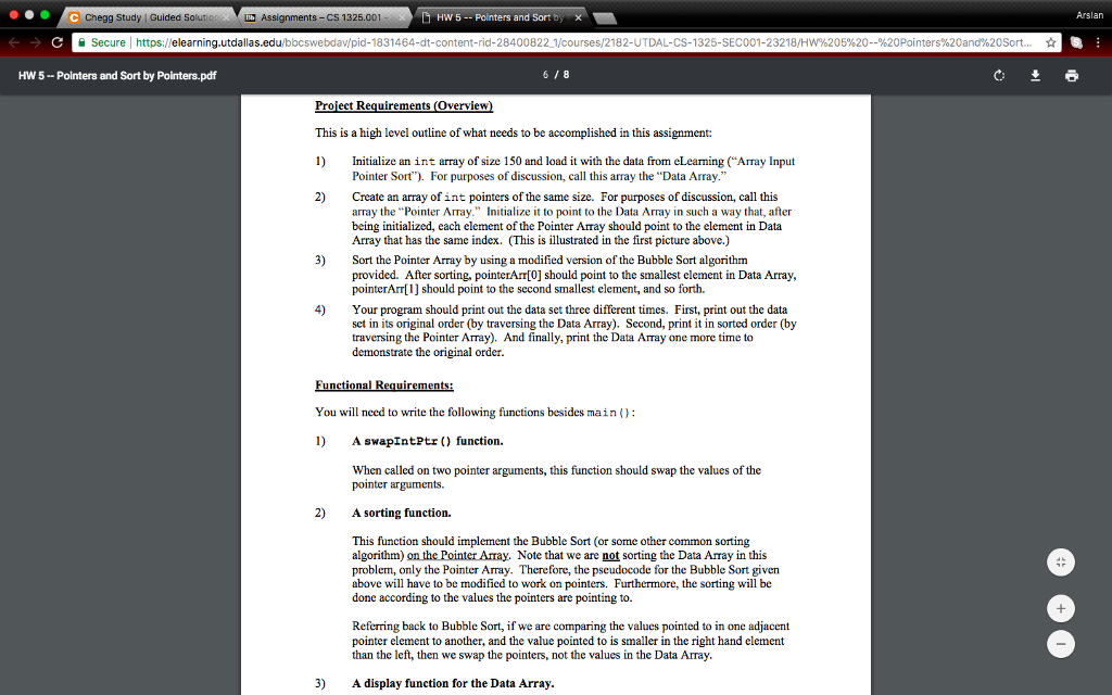 we're given an array of data that we need to be able