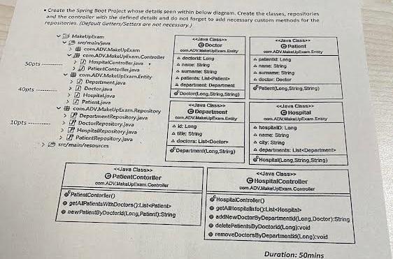  advanced programming - Create the spring Boot Project whase detalls seen