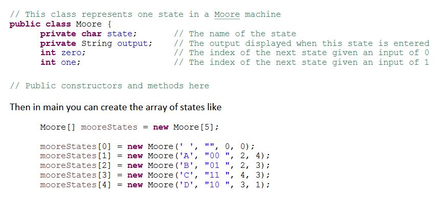 initial s tate and the in put. It displays the machine s