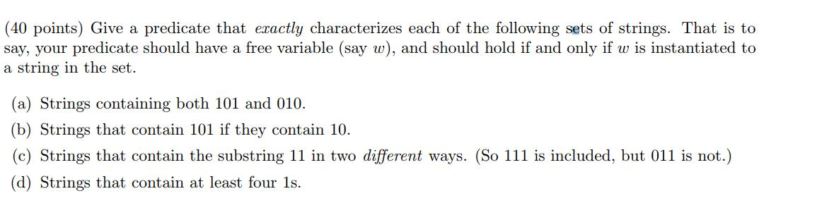 the symbols 0 and 1. We define strings as either the empty