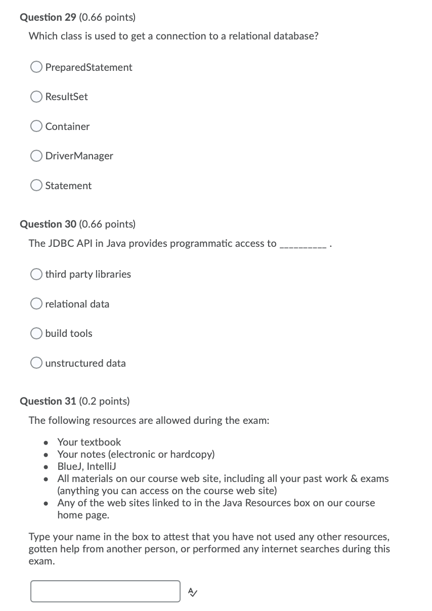 Consult the Java API. What kind of exception might be thrown by