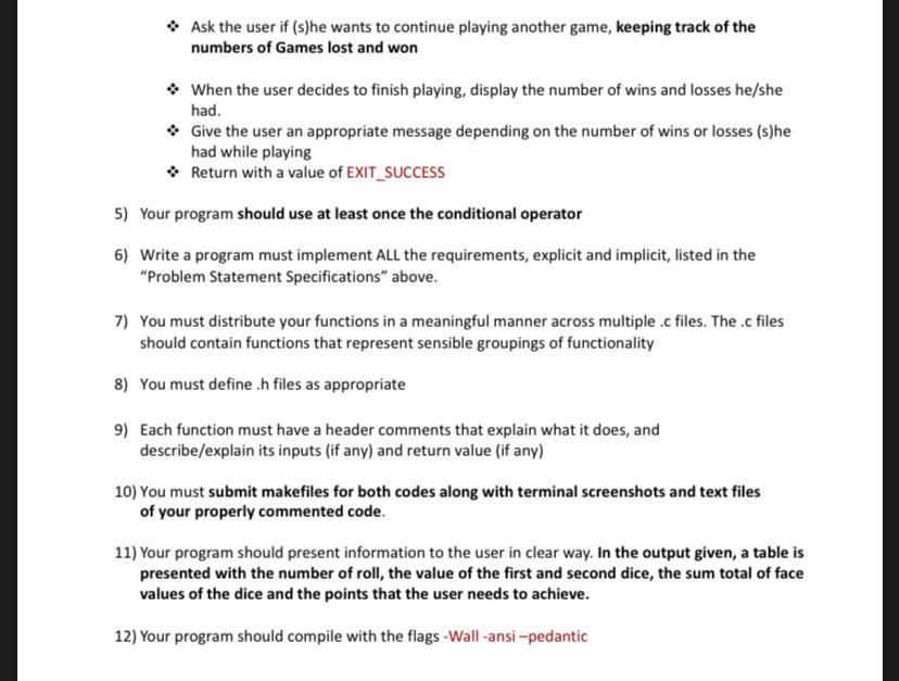 of dice first and then the computer will do the same. The