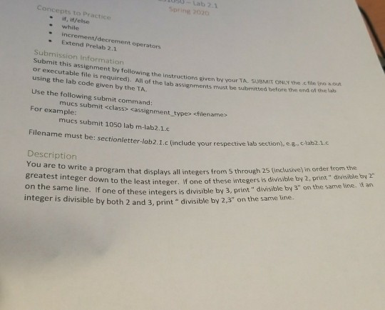  JUU - ab 2.1 Concepts to Practice 1, if/else while increment/decrement