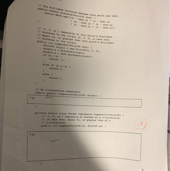 the parts about the comparators. import java.util. Comparator; // An immutable data