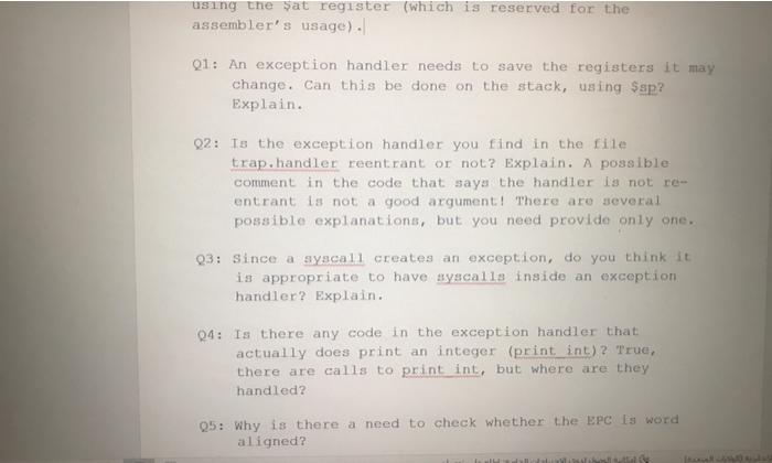 the file called trap.handler: call the copy trap.handler.original. You will work on