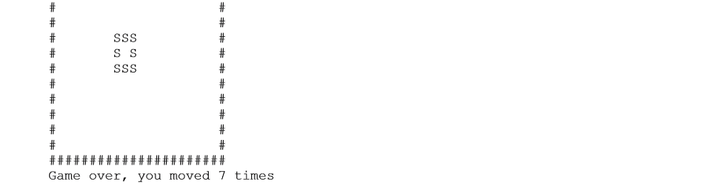 this project. The edge of the board is drawn with #'s The