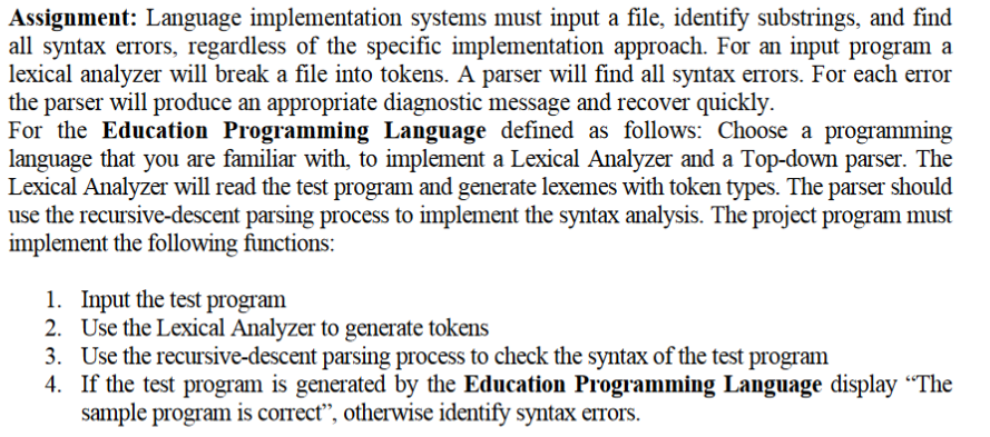 Im having trouble getting this to work in C++. Assignment: Language