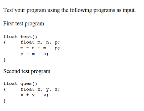 errors, regardless of the specific implementation approach. For an input program a