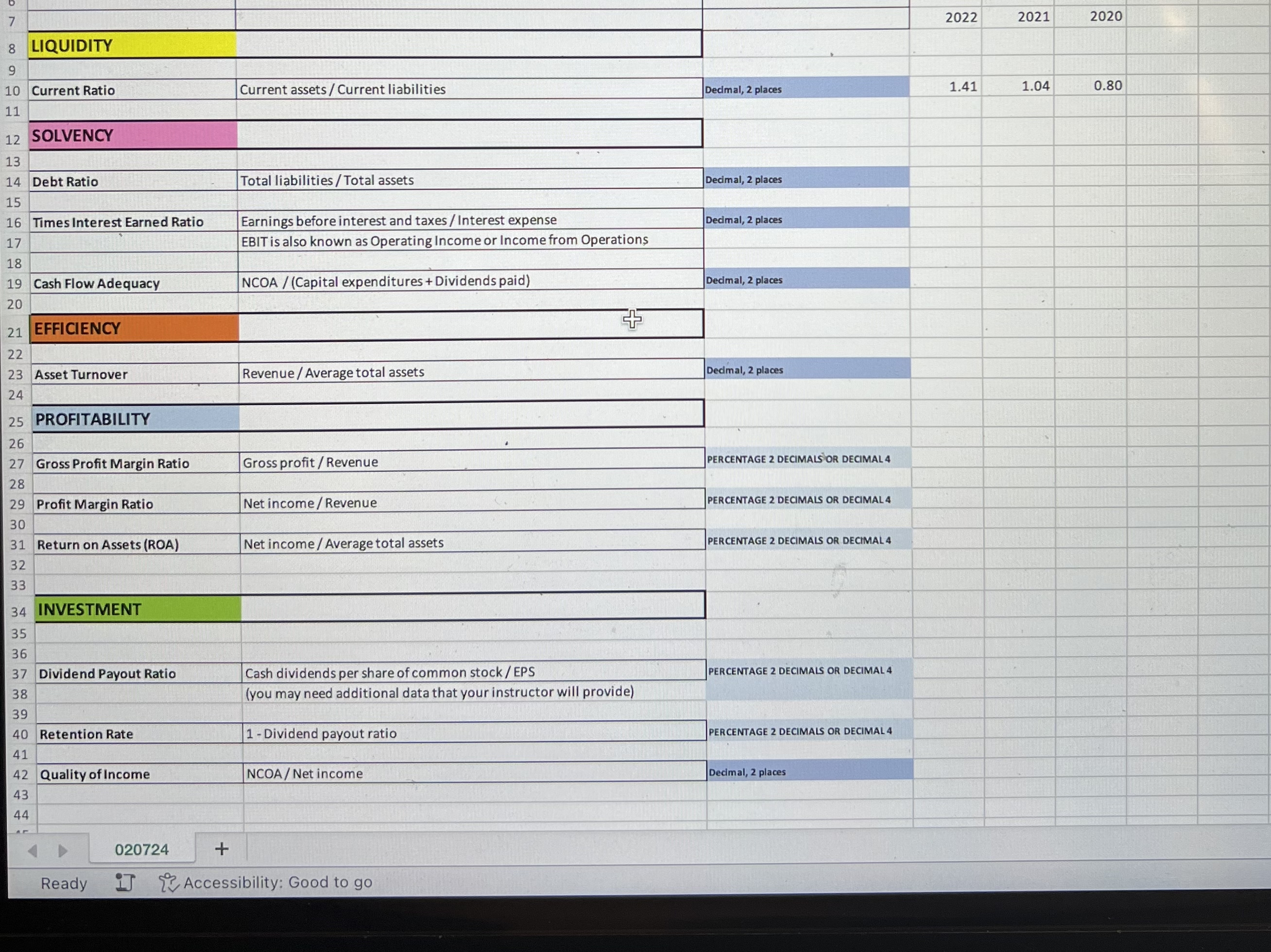  Fill in the excel file 