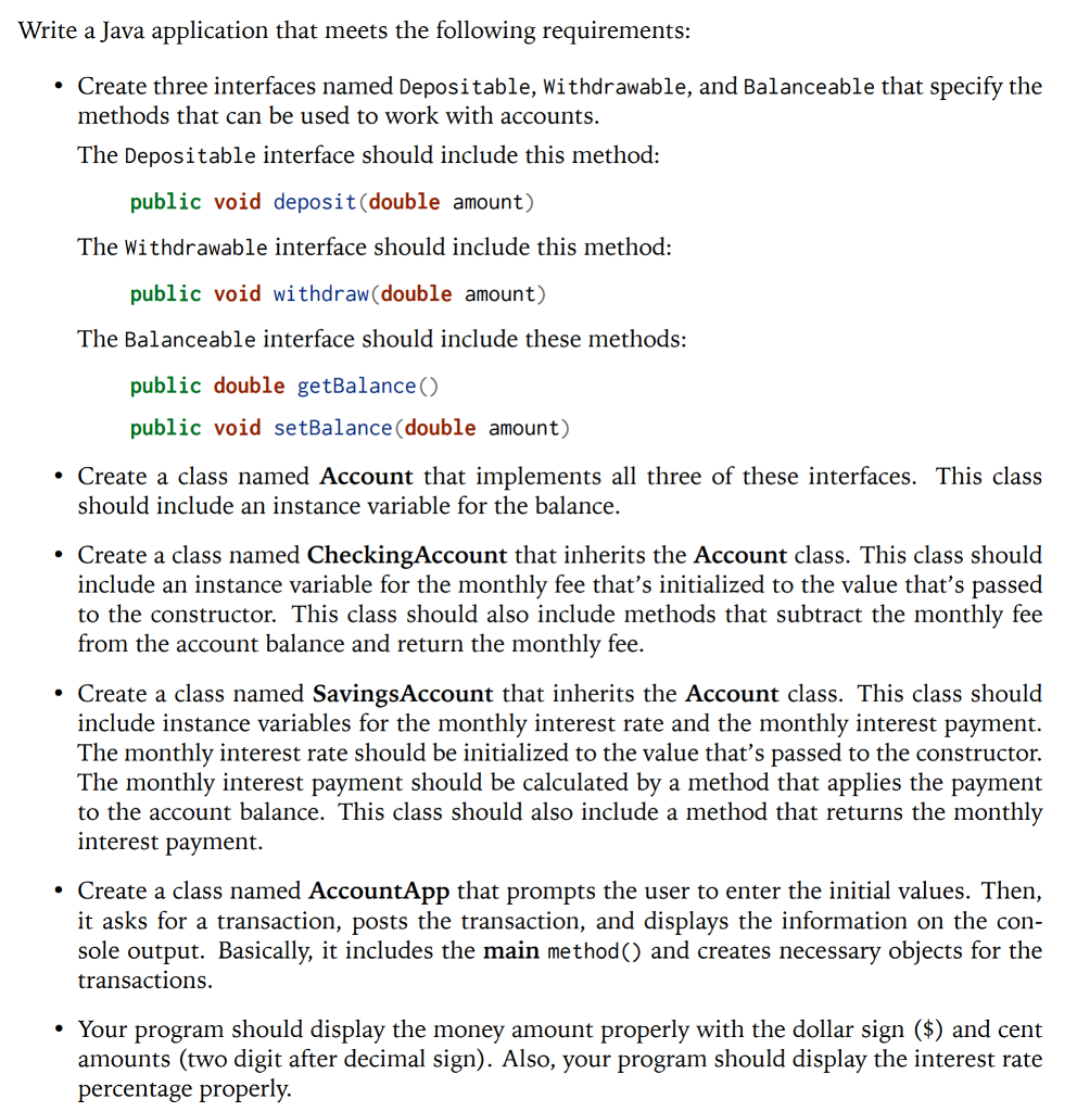 Please help me write this Java program. We are using the latest