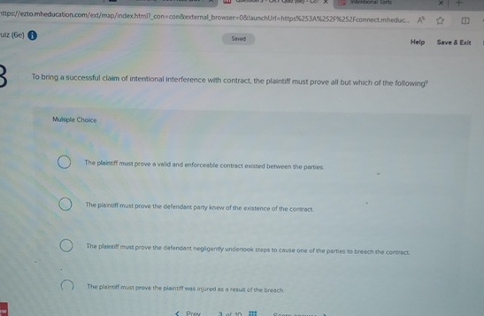  uiz (6e)i Help Save 8 Exit To bring a successful claim