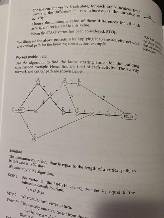 answer including a possible schedule (found Question 2 (a) A project consists