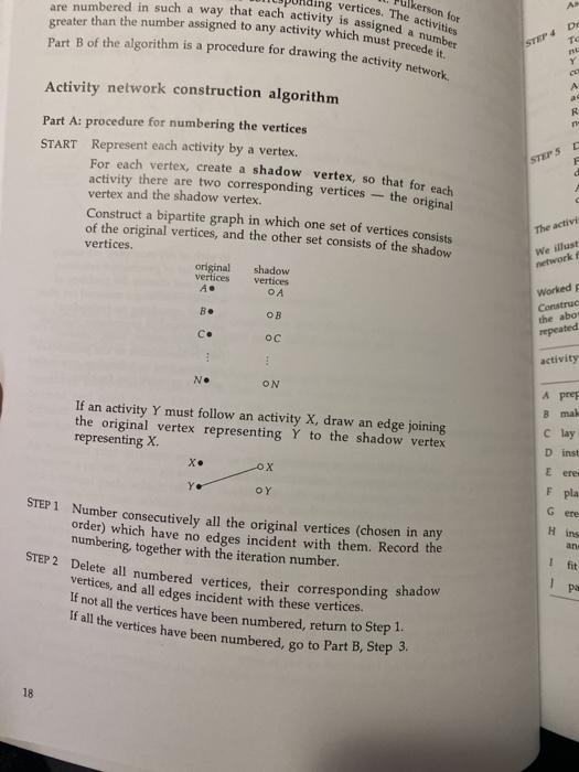 activities AC BE ) Using the activity network algorithm in Networks 2,