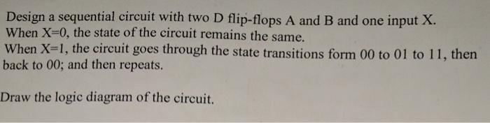  Show all steps Design a sequential circuit with two D flip-flops